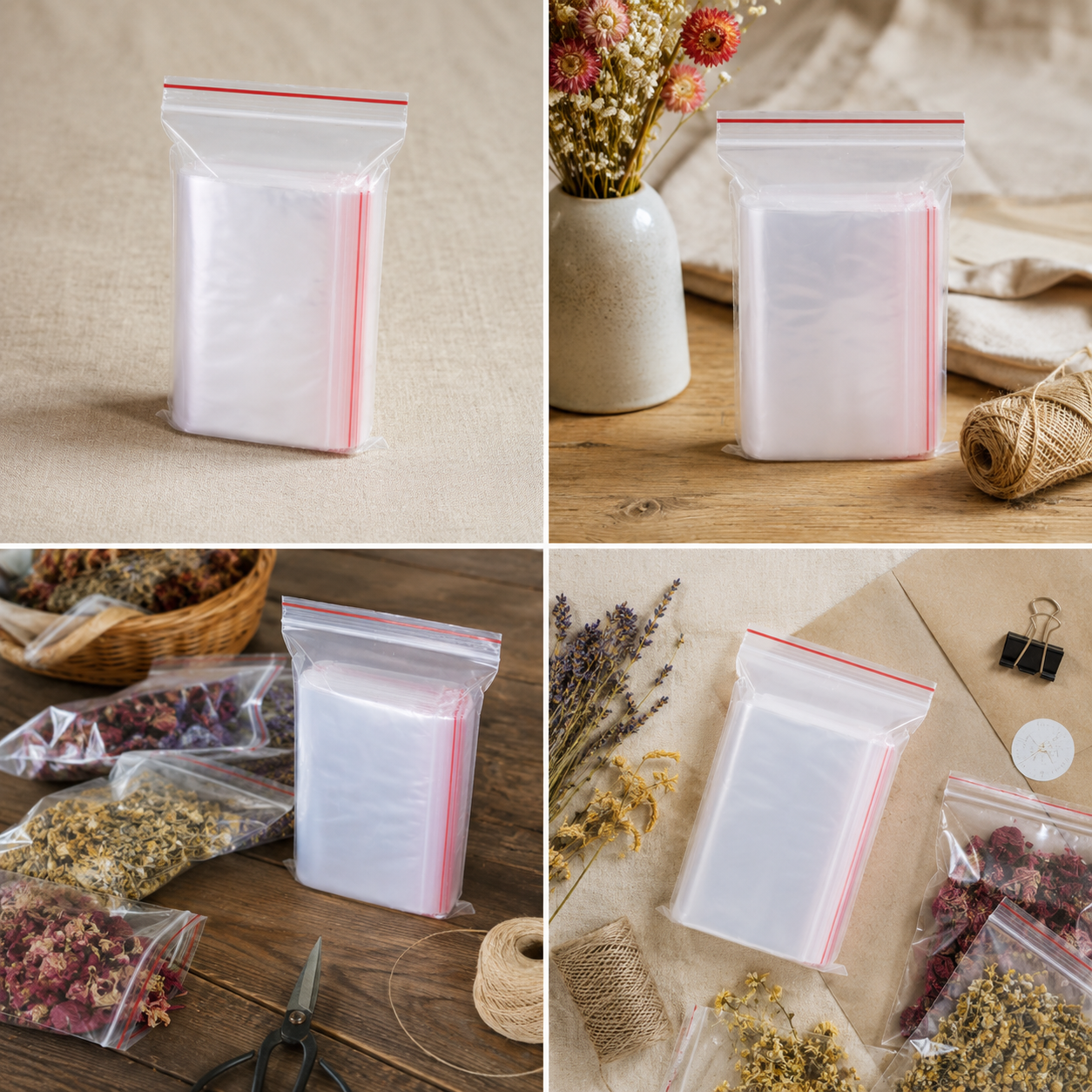 Pungi ziplock transparente folosite la ambalarea plantelor uscate