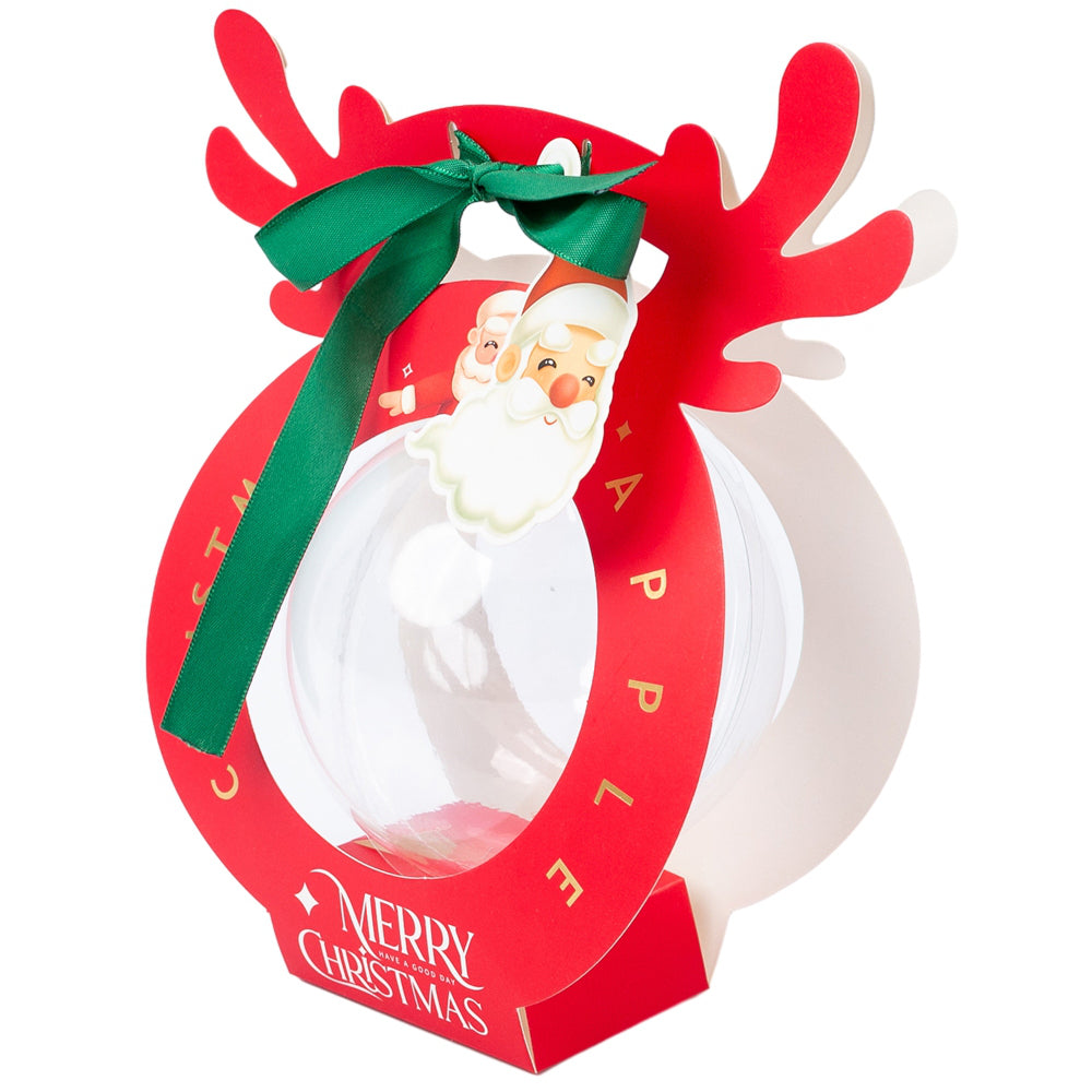Cutie Crăciun rotundă cu glob transparent (set 25 buc)