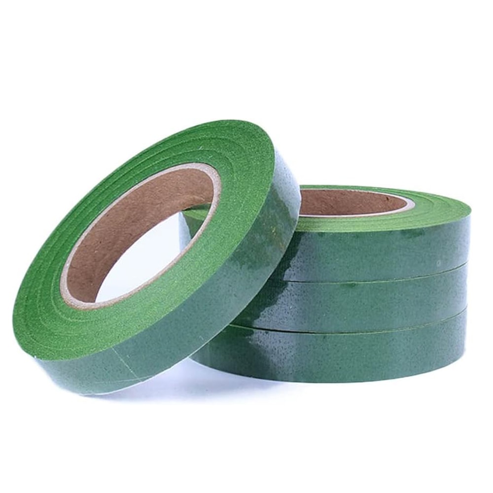 Bandă floristică - verde (set 12 role) 1.2cm x 27m 1 - craftup.ro