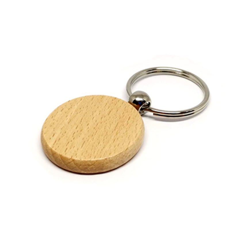 Breloc lemn rotund (blank) - craftup.ro