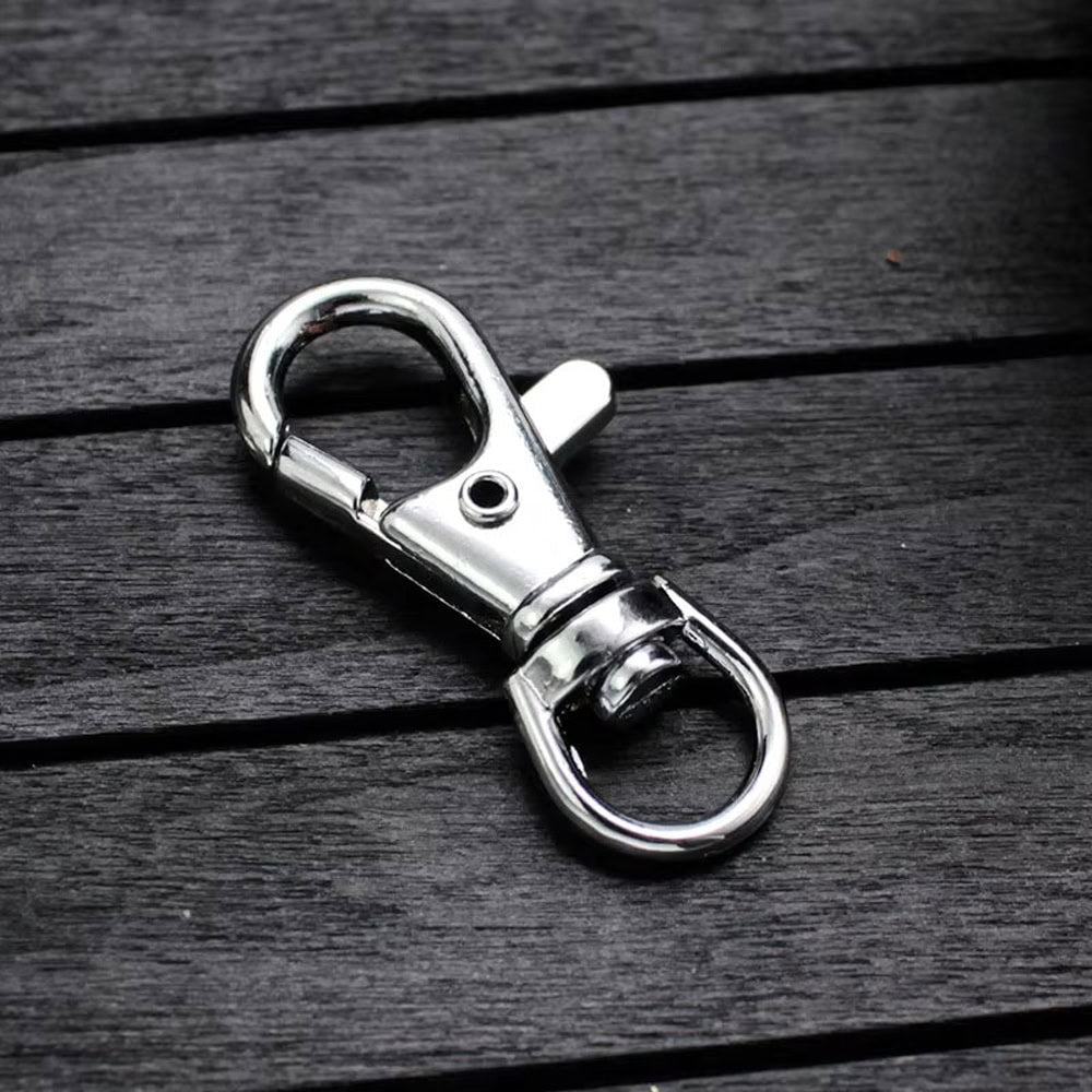 Carabina breloc cu clapetă si cap rotativ - argintiu (set 100 buc) 5 - craftup.ro
