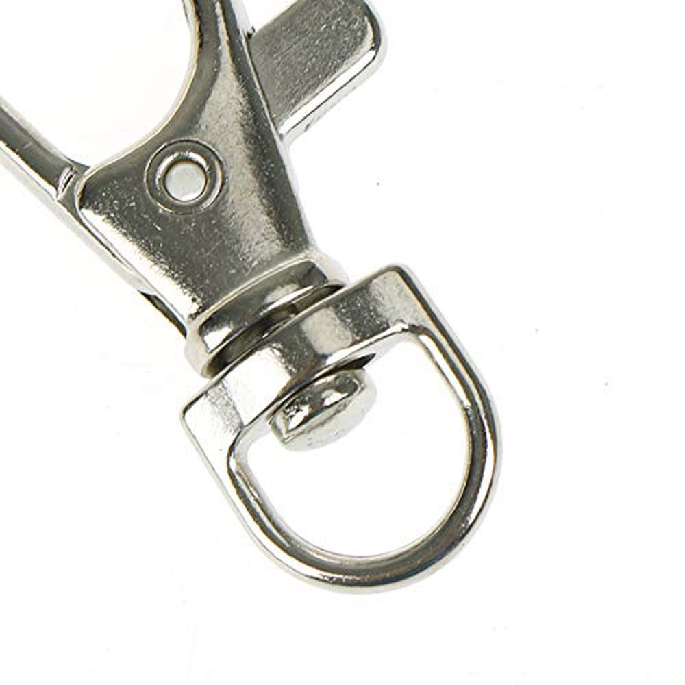 Carabina breloc cu clapetă si cap rotativ - argintiu (set 100 buc) 7 - craftup.ro
