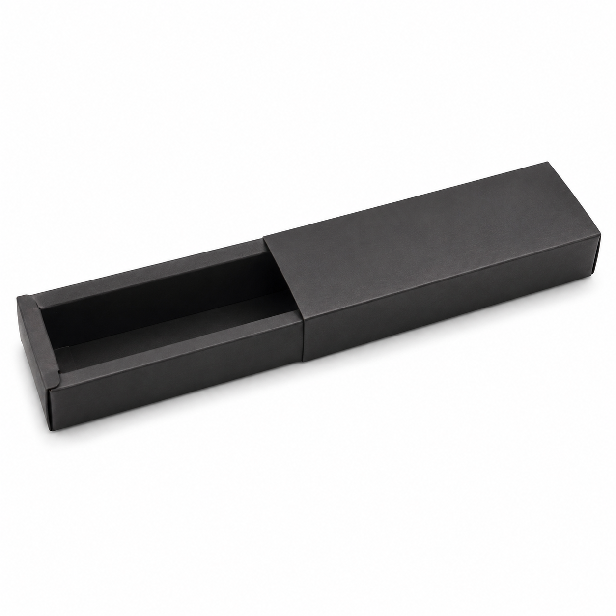 Cutie alungită cu sertar - negru (set 50 buc)