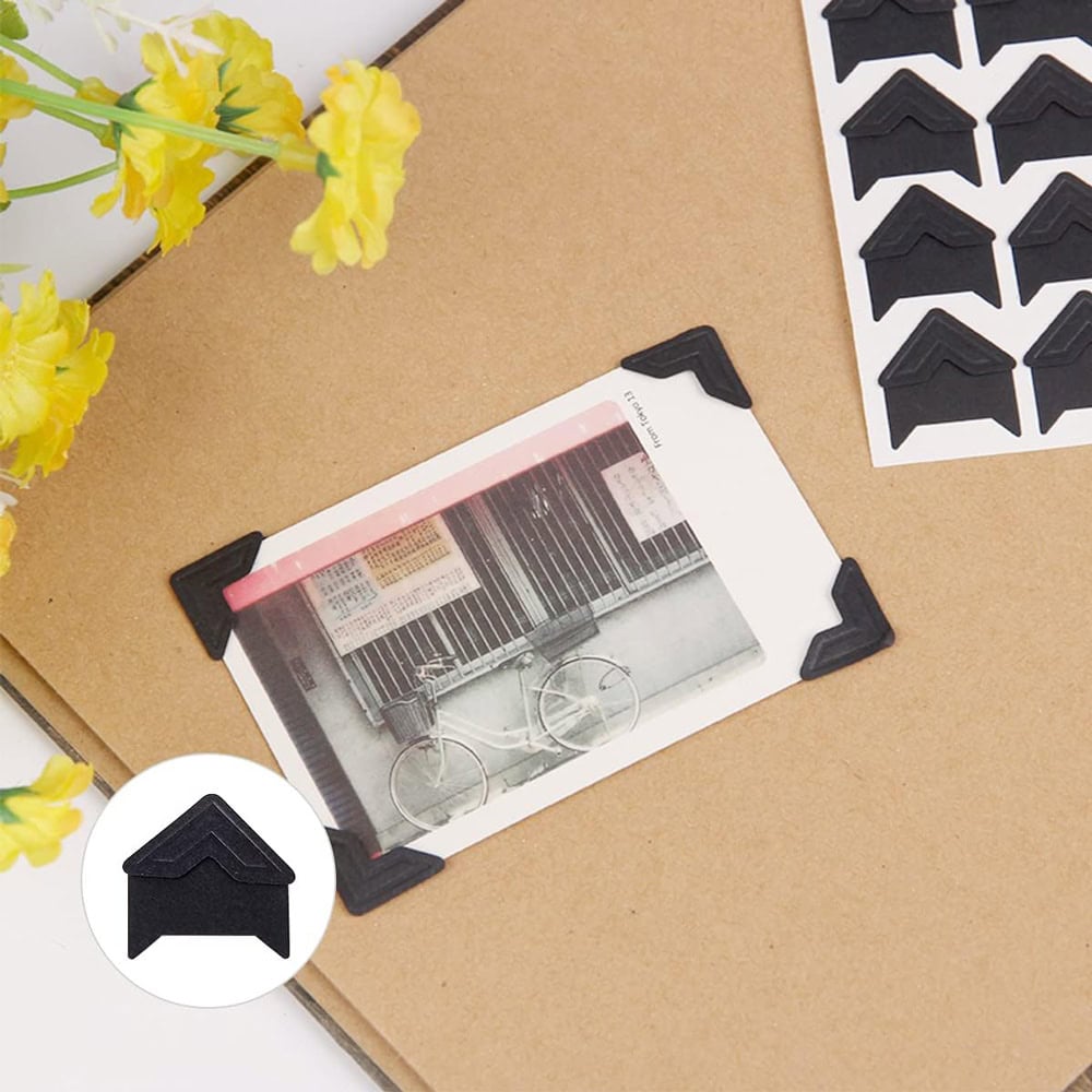 Colțare sticker pentru fotografii - negru 6 - craftup.ro