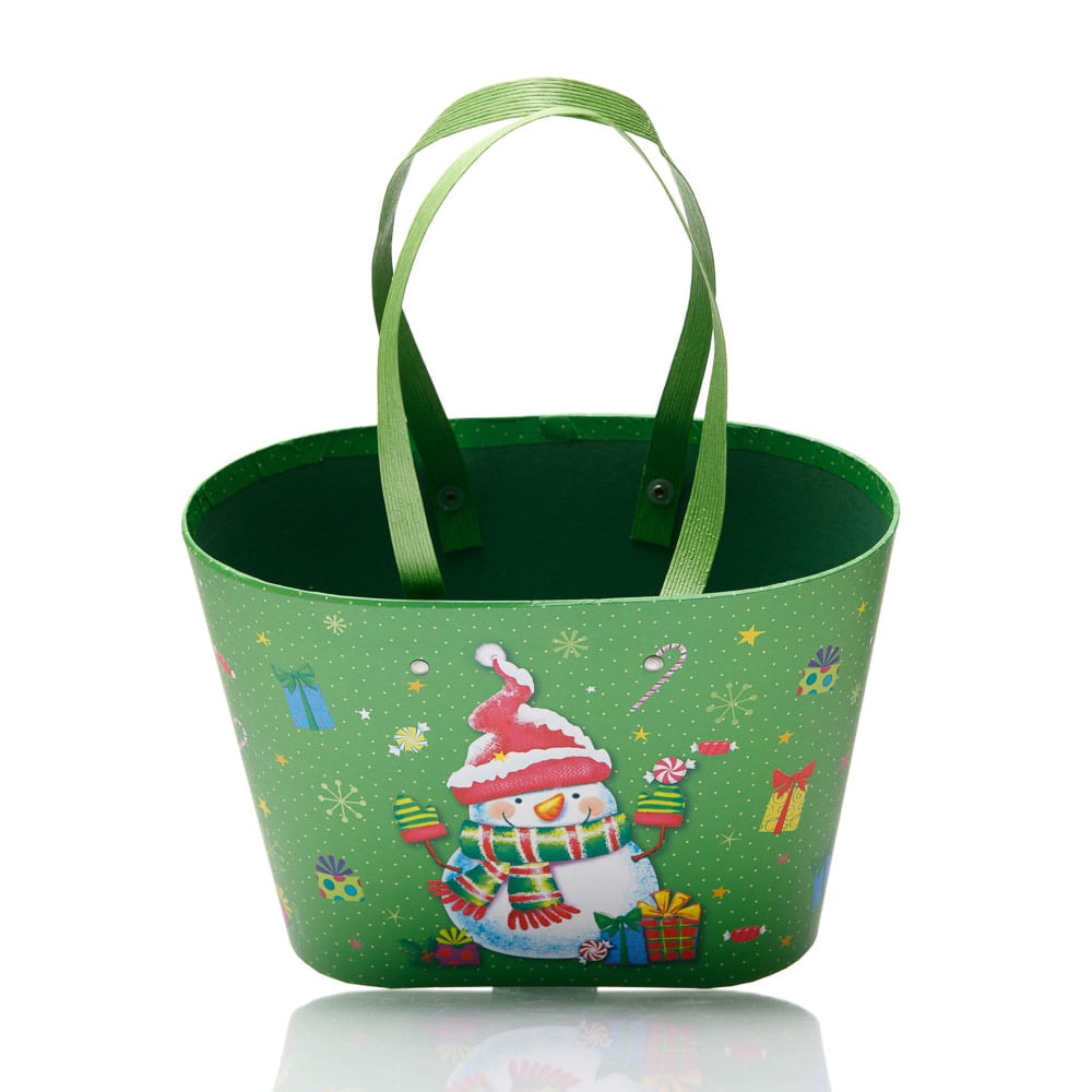 Cutie Crăciun cu mâner - model cadourile omului de zăpadă 3 - craftup.ro