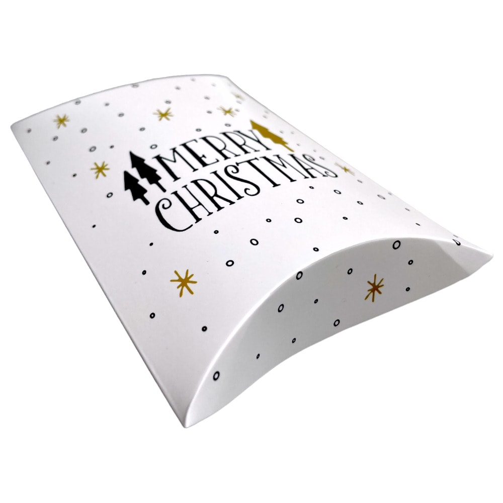 Cutie Crăciun în formă de pernă - model 7 alb (set 50 buc) 14x10x2.6cm 1 - craftup.ro