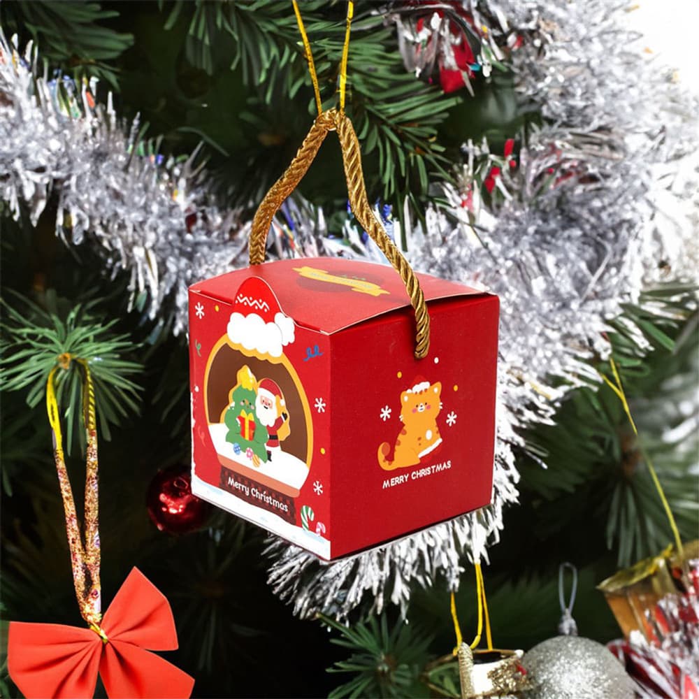 Cutie căni 3D Crăciun cu mâner de sfoară 2 - craftup.ro