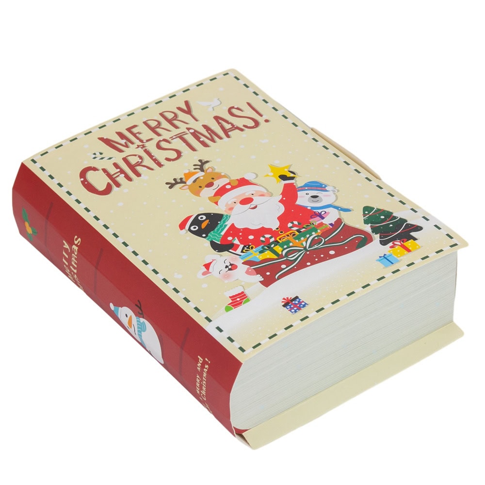 Cutie carte pliabilă de Crăciun - bej 1 - craftup.ro