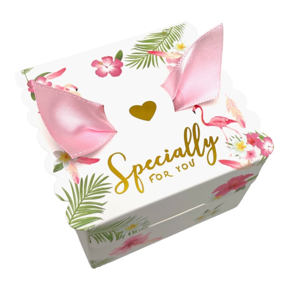 Cutie cu panglică mică - roz (set 50 buc) 6.5x6.5x4.5 4 - craftup.ro
