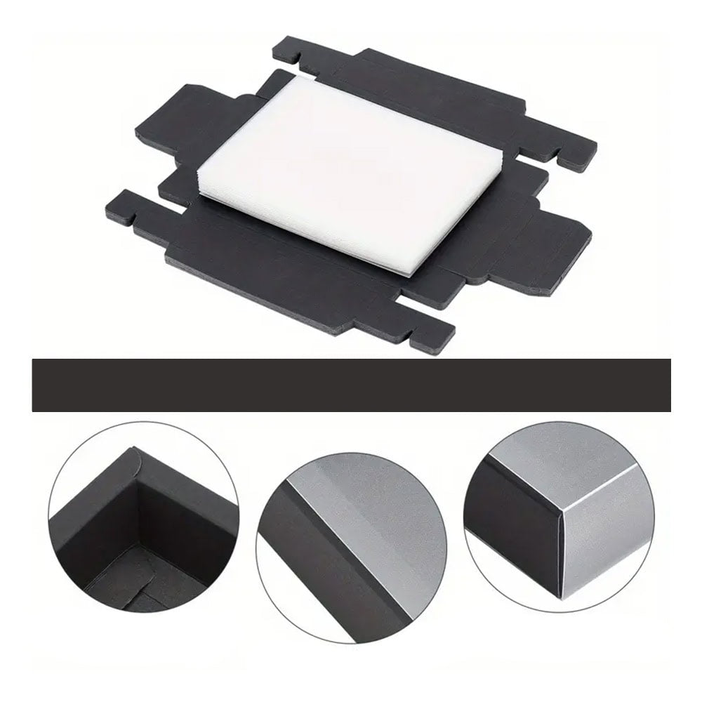 Cutie din hârtie cu fereastră mată - negru (set 50 buc) 2 - craftup.ro