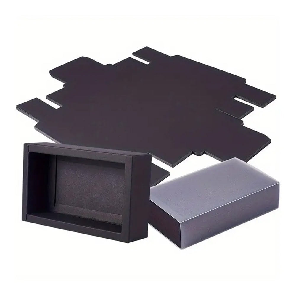 Cutie din hârtie cu fereastră mată - negru (set 50 buc) 4 - craftup.ro