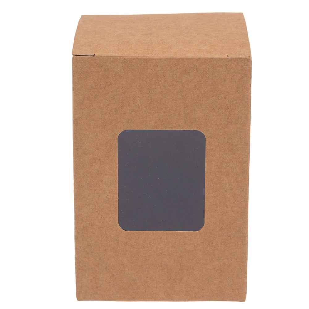Cutie dreptunghiulară cu fereastră – kraft (set 50 buc) 6x6x16cm