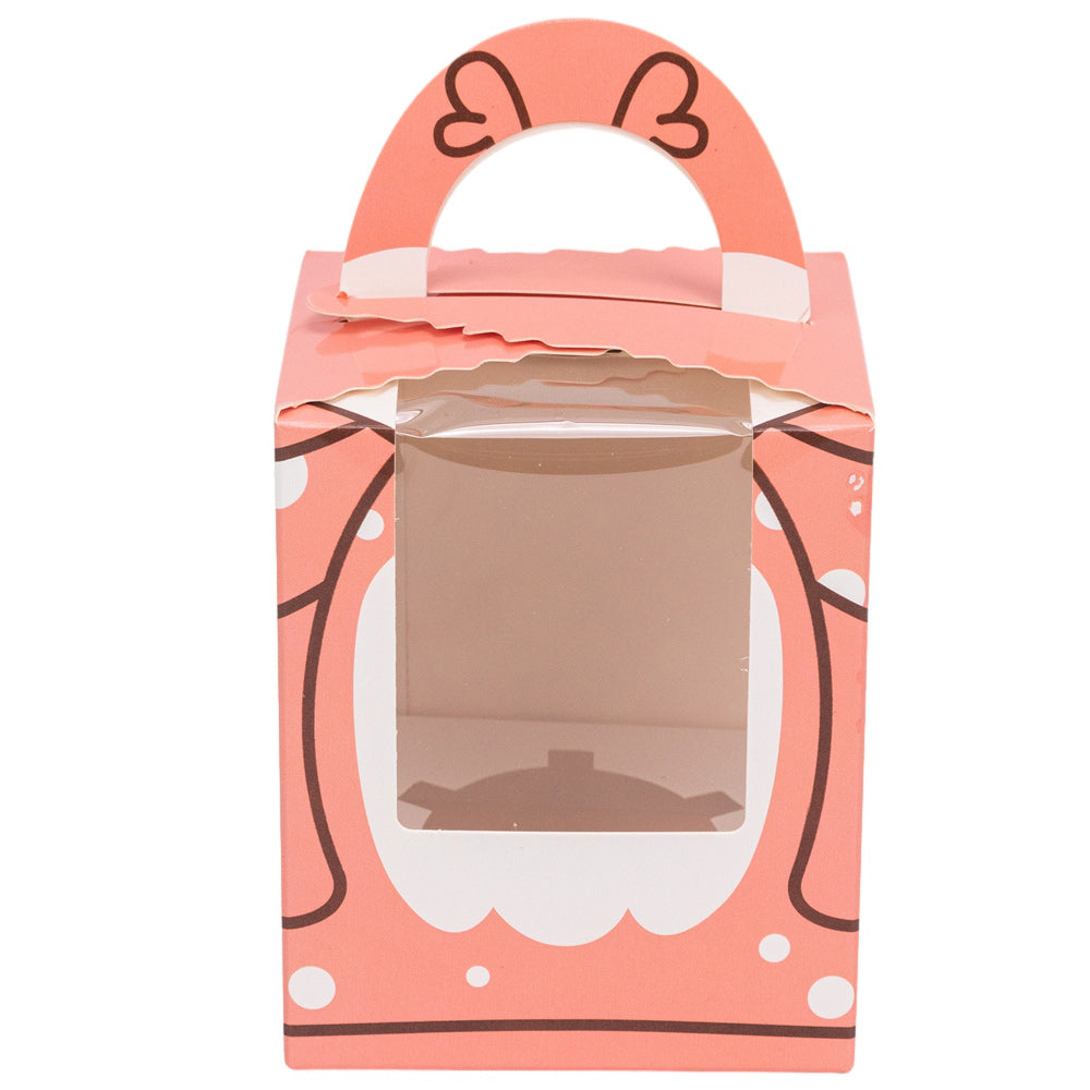 Cutie dreptunghiulară cu fereastră – model cerb (set 10 buc) – 9.2×9.2x11cm