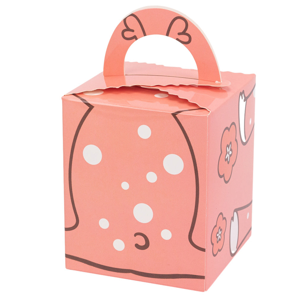 Cutie dreptunghiulară cu fereastră – model cerb (set 10 buc) – 9.2×9.2x11cm