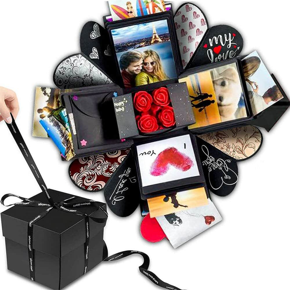 Cutie foto explozivă pătrată (Explosion Box) - negru 3