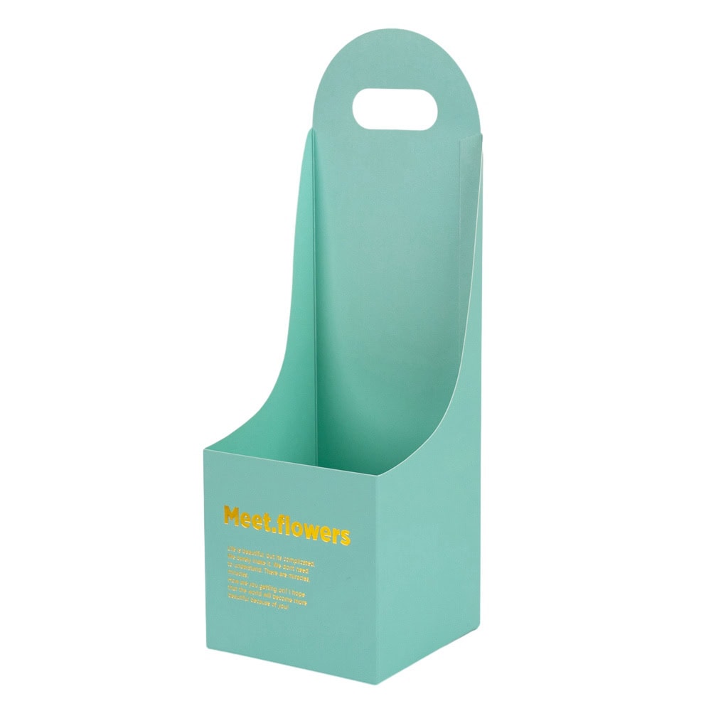 Cutie mică pătrată pentru flori - verde deschis 3 - craftup.ro