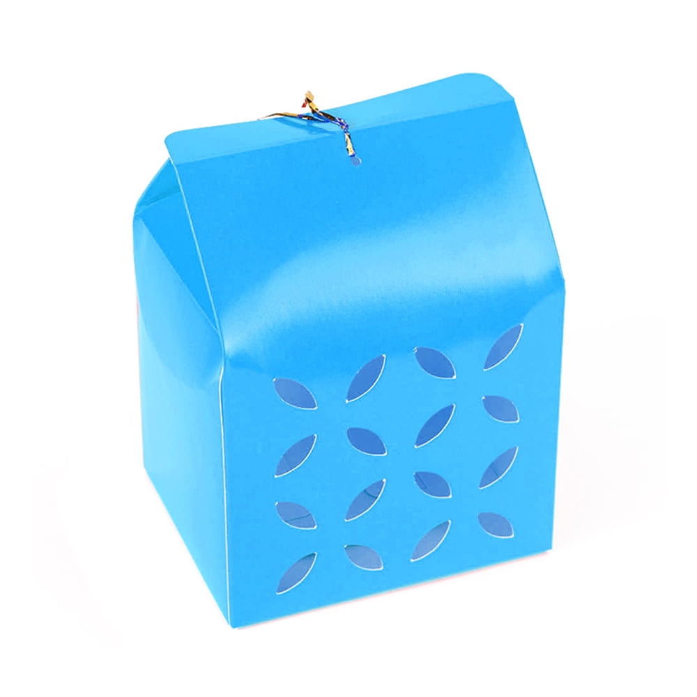 Cutie pătrată perforată - bleu 1