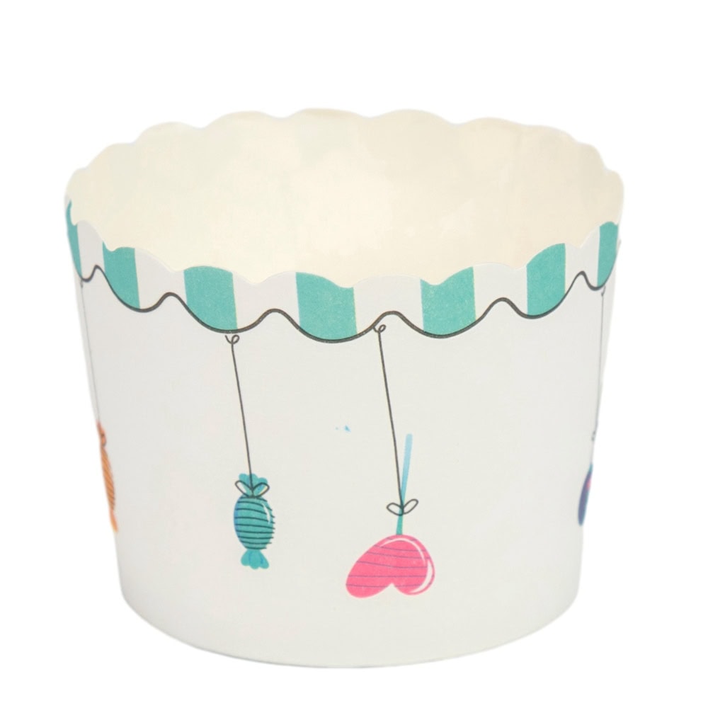 Cutie rotundă deschisă cu design - model 1 bomboane (set 50 buc) 1 - craftup.ro