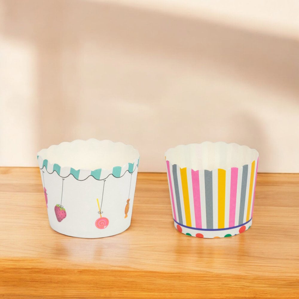 Cutie rotundă deschisă cu design (set 50 buc) 1 - craftup.ro