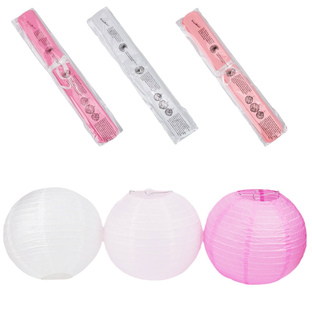 Decorațiuni hârtie pentru petreceri model rotund (set 15 buc) 7 - craftup.ro