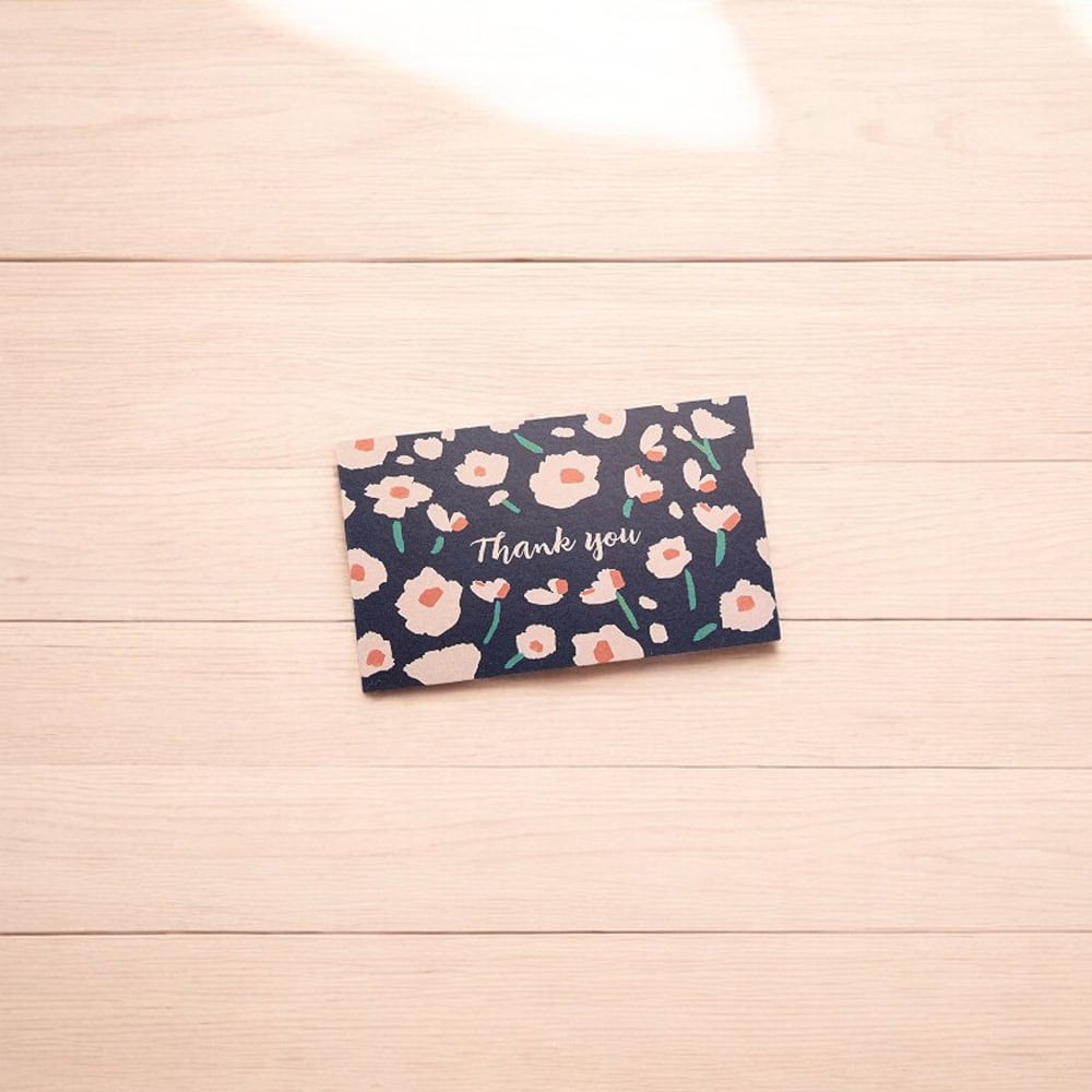 Felicitări hârtie cu design floral și text Thank you - model 2 2 - craftup.ro