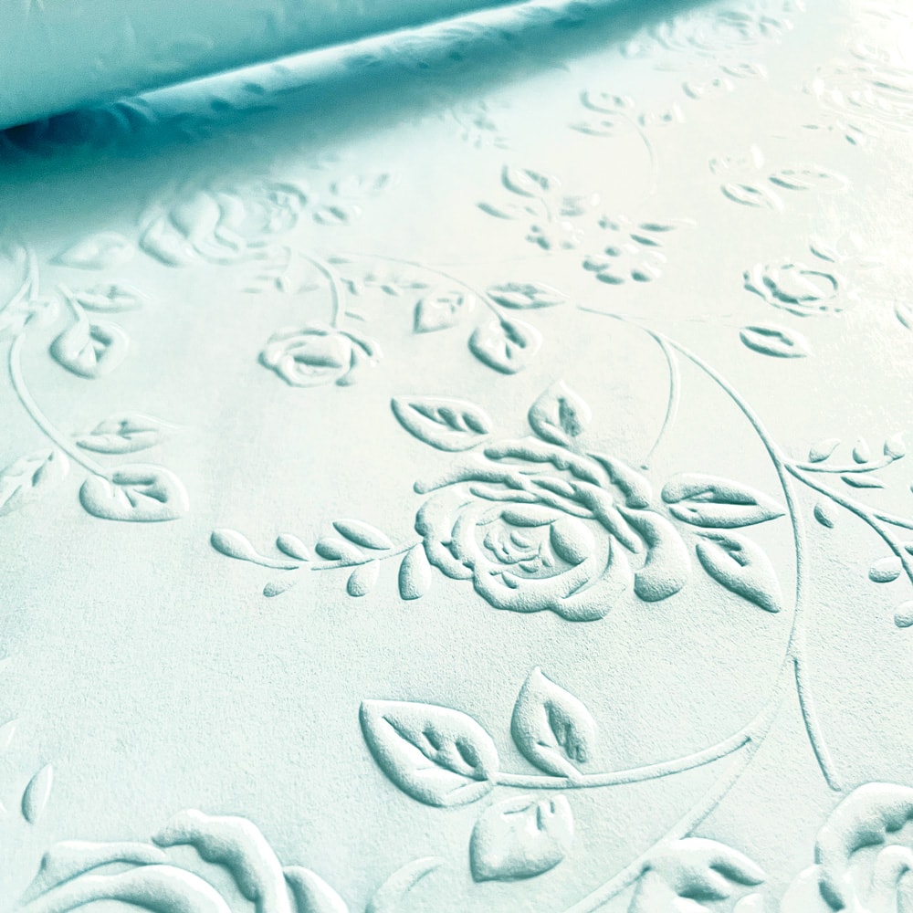 Foi de ambalat decorative print floral - bleu (set 10 foi) 58x58cm 3 - craftup.ro