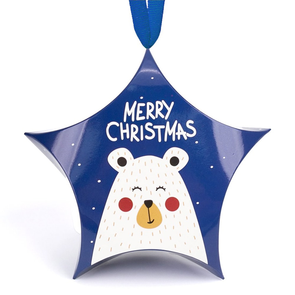 Ornament de brad din carton CRĂCIUN 2 (set 10 buc) 1 - craftup.ro