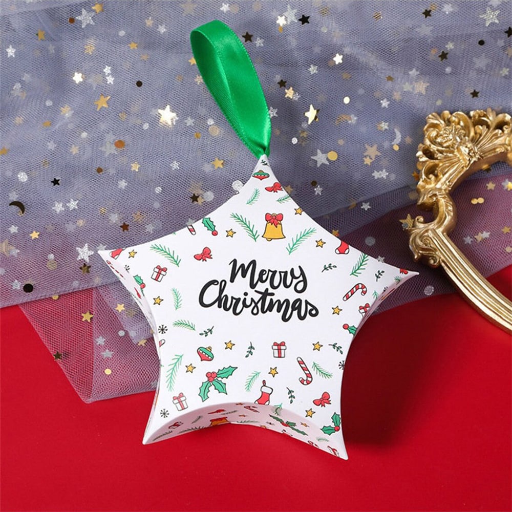 Ornament de brad din carton CRĂCIUN 9 (set 10 buc) 2 - craftup.ro