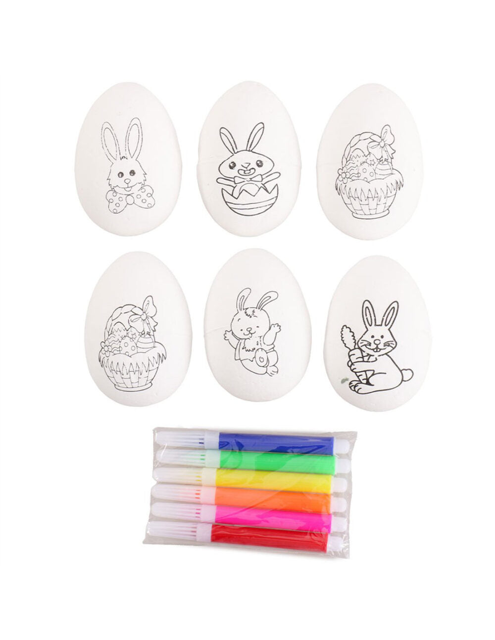 Ouă de Paște de colorat – set 6 buc