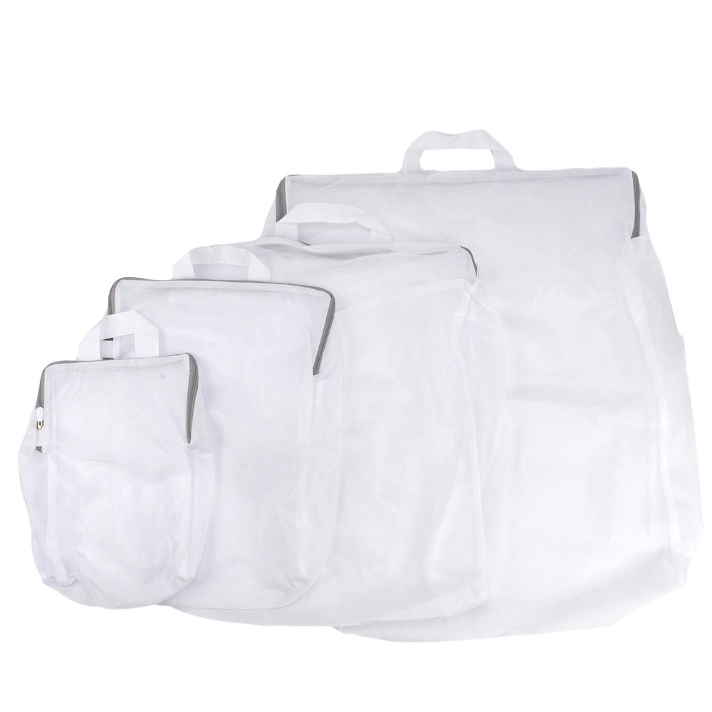 Plase de rufe cu mâner și fermoar - alb (set 10 buc) 3 - craftup.ro