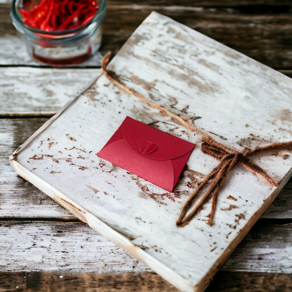 Plicuri hârtie cu închidere în formă de inimă - roșu (set 20 buc) 10x7cm 2 - craftup.ro