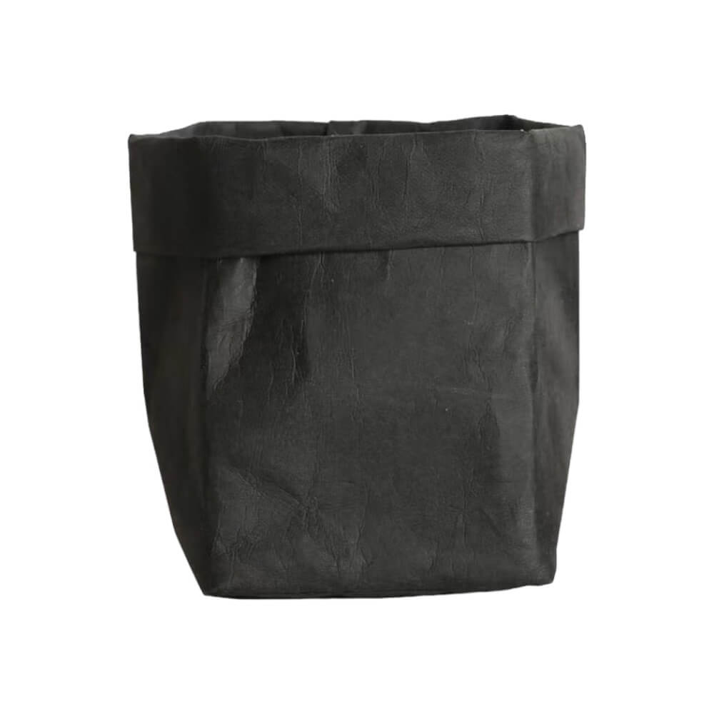 Pungă hârtie pliabilă și rezistentă la apă – negru 1 - craftup.ro