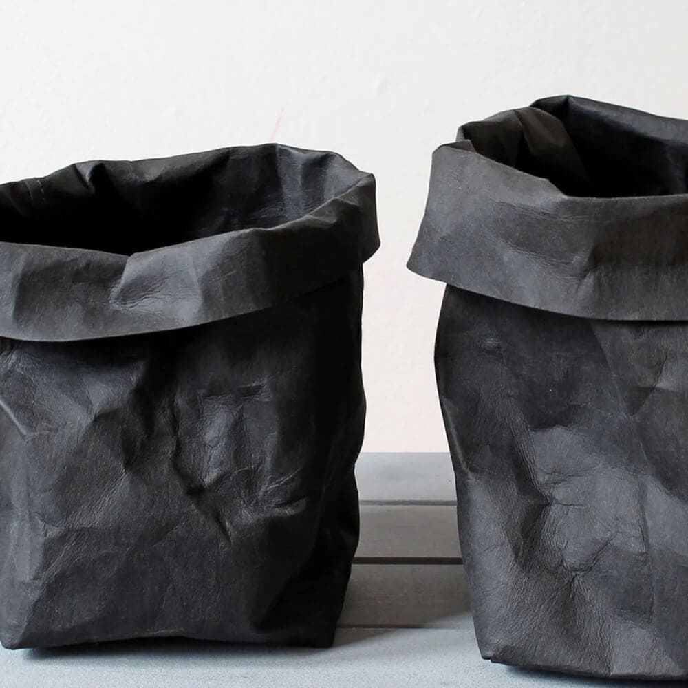 Pungă hârtie pliabilă și rezistentă la apă – negru 2 - craftup.ro