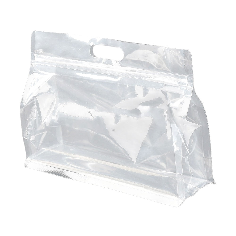 Pungi stand-up transparente cu fermoar și mâner 1 - craftup