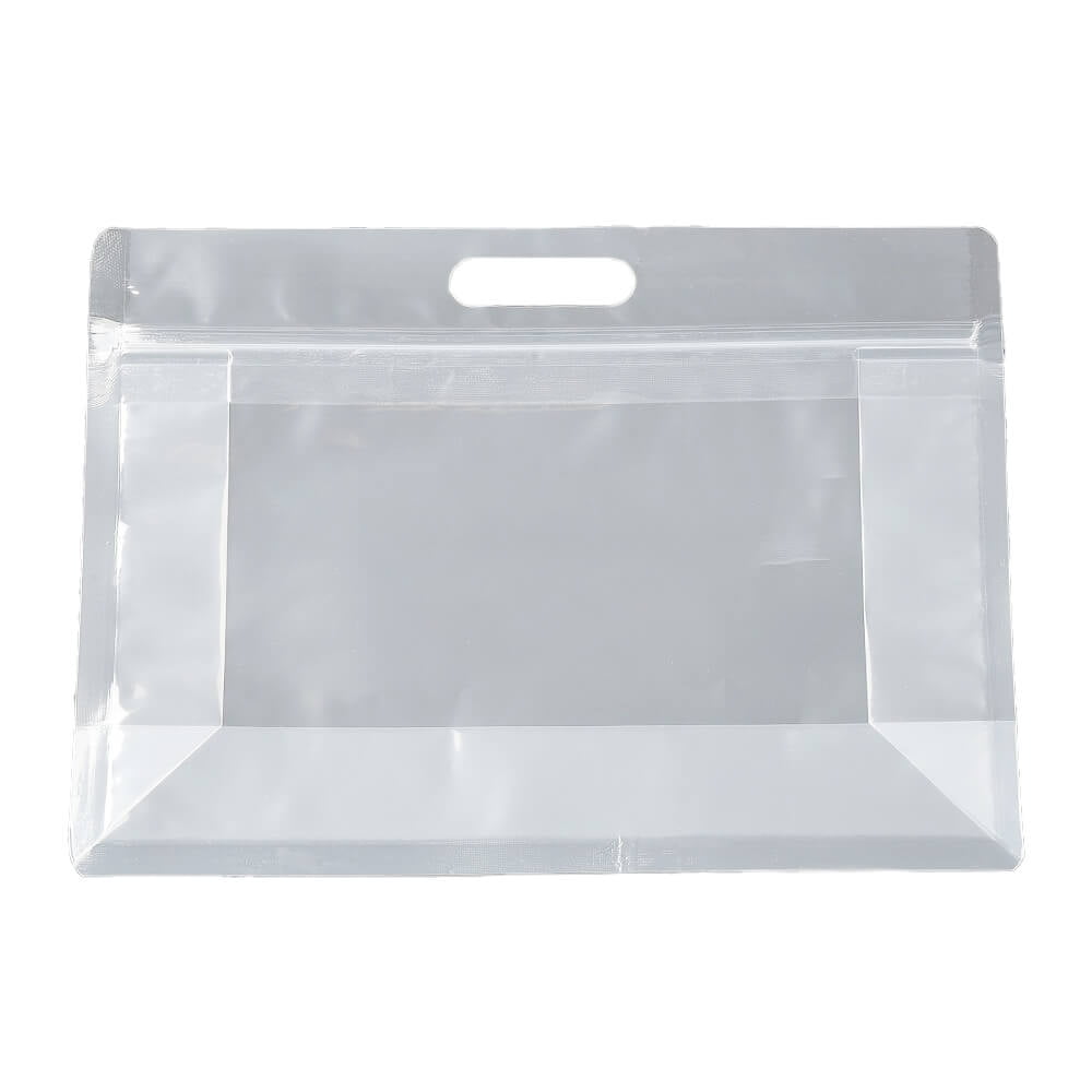 Pungi stand-up transparente cu fermoar și mâner 2 - craftup.ro