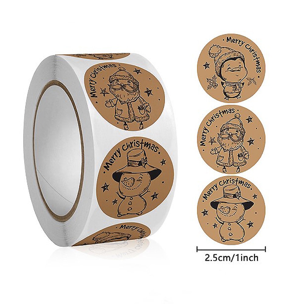 Rolă 500 stickere Crăciun 2.5cm - model 4 1 - craftup.ro