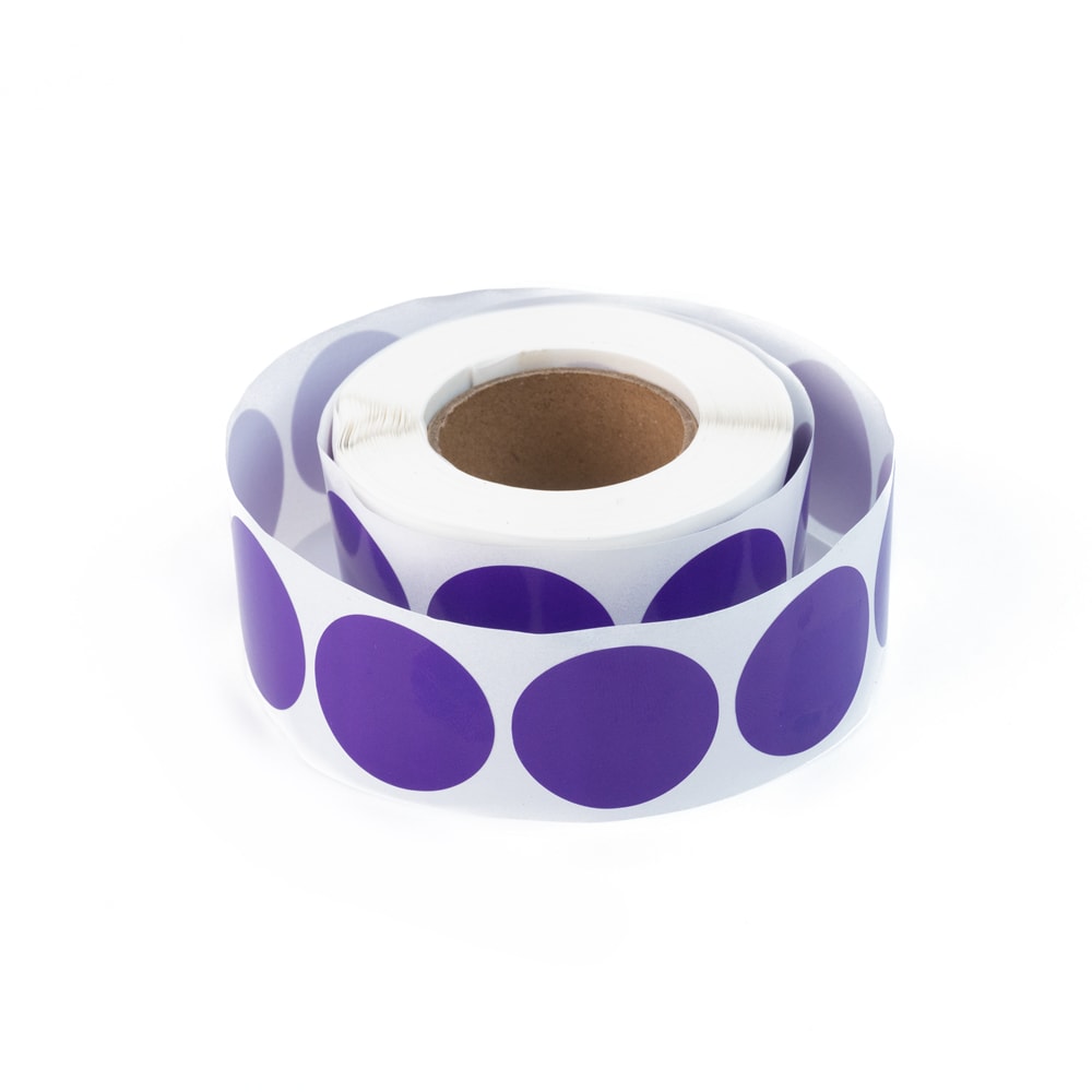 Rolă 500 stickere blank rotunde 2.5cm - mov 3 - craftup.ro