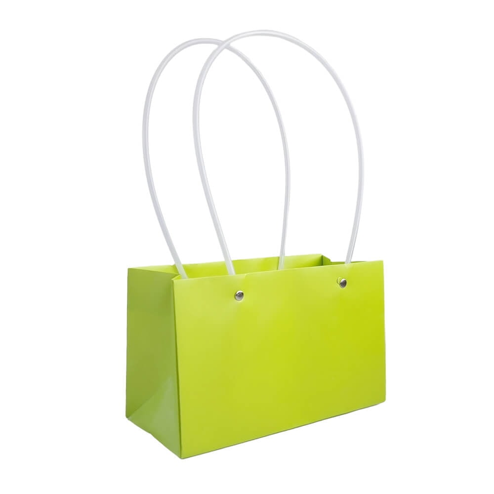 Sacoșe dreptunghiulare cu mâner de plastic - verde deschis 1 - craftup.ro