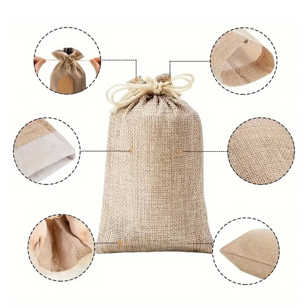 Săculeți țesătură sac cu sfoară 11 - craftup.ro