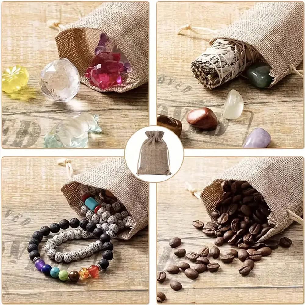 Săculeți țesătură sac cu sfoară 12 - craftup.ro