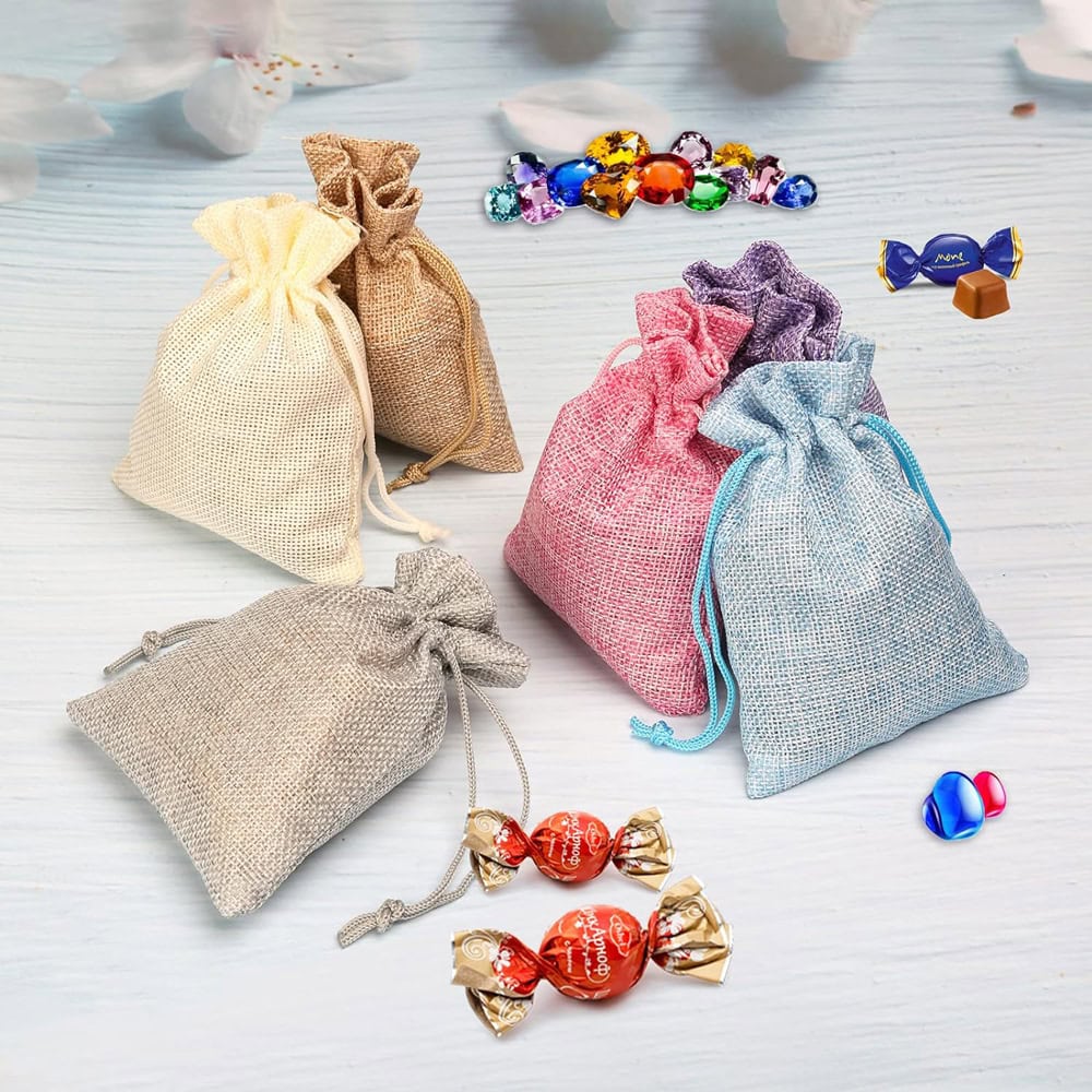 Săculeți țesătură sac cu sfoară 13 - craftup.ro