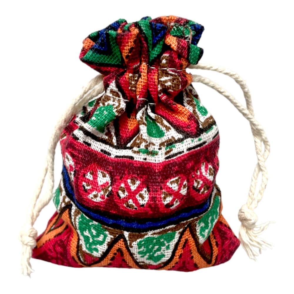 Săculeți textil dreptunghiulari model tradițional - vișiniu (set 50 buc) 9x12cm 1 - craftup.ro
