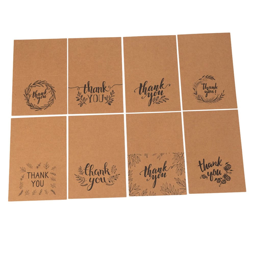 Set 8 felicitări cu plic și sticker cu mesaj Thank you - model 1 4 - craftup.ro