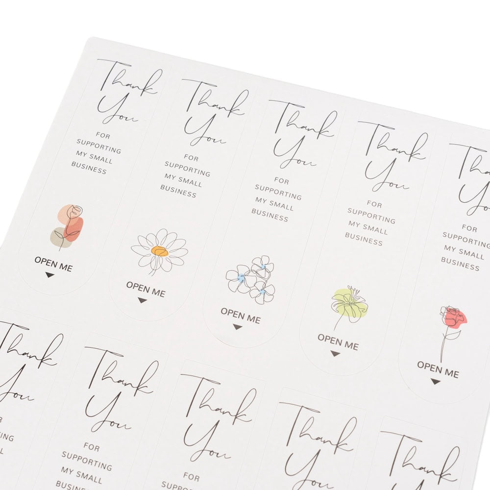 Stickere lungi ovale cu mesaj Thank you - model 2 (set 100 buc) 3 - craftup.ro