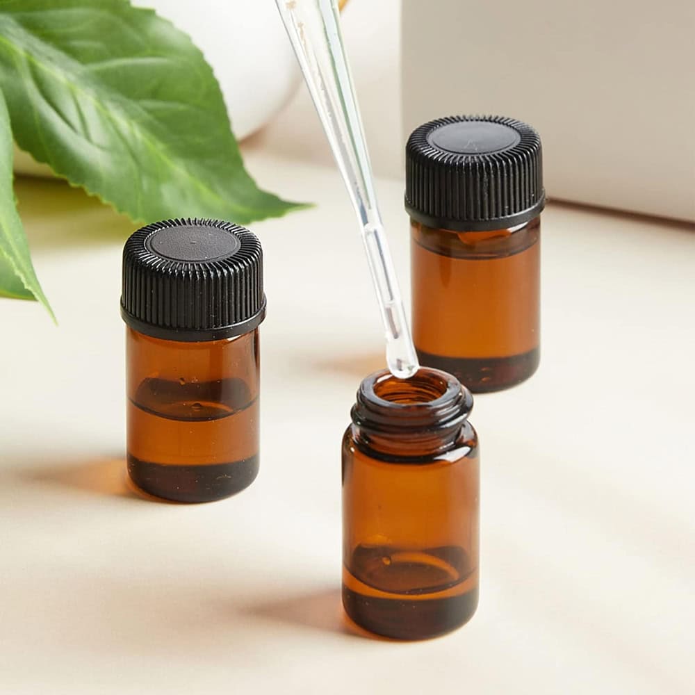 Sticluță ambră reutilizabilă cu picurător și capac negru 7 - craftup.ro