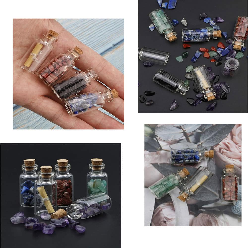 Sticluță transparentă cu dop de plută 12 - craftup.ro