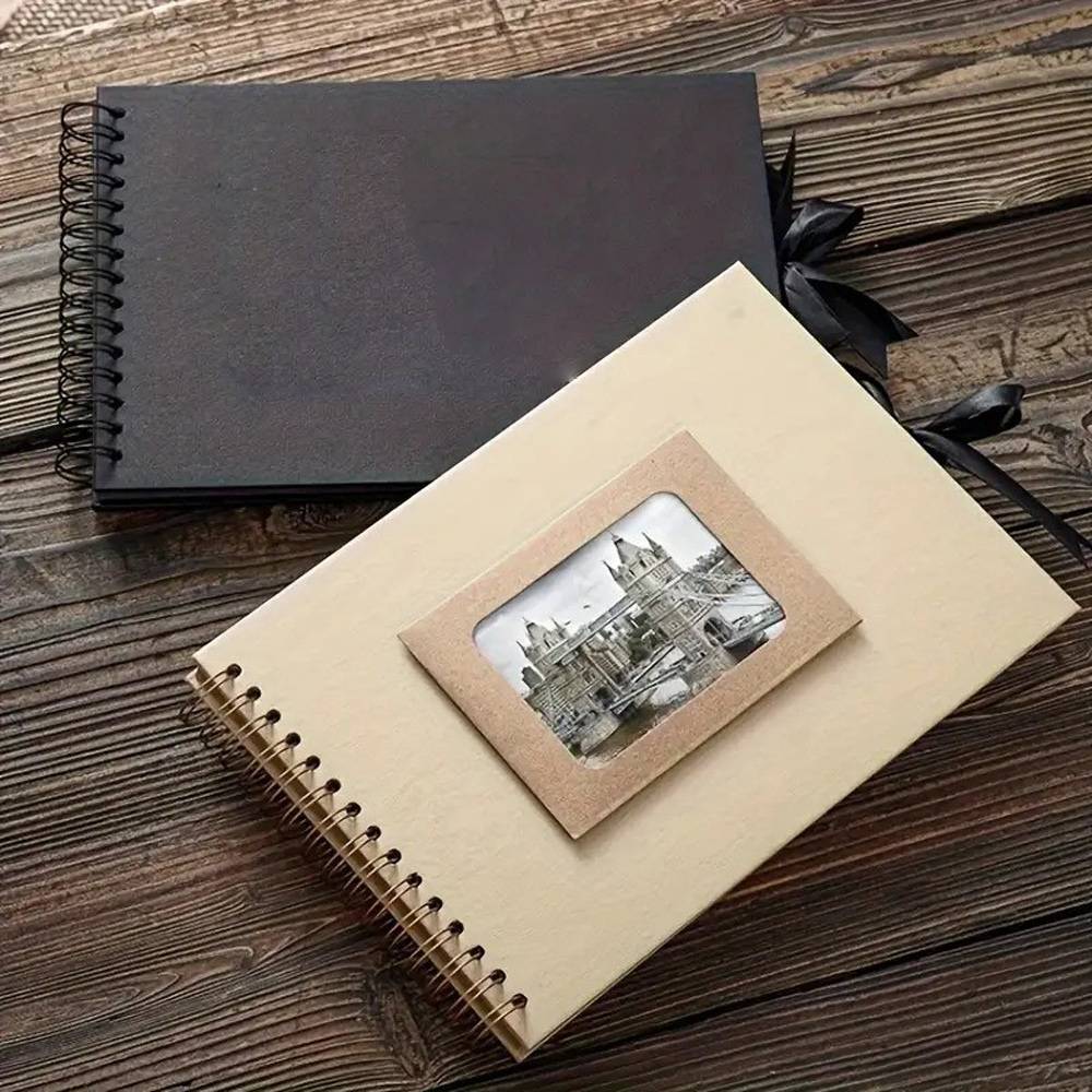 Album Foto Tip Scrapbook cu Spirală și Închidere Panglică - CraftUp