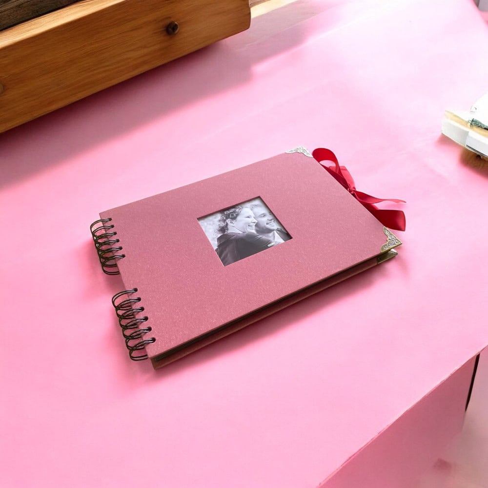 Album Foto Tip Scrapbook cu Spirală și Închidere Panglică - CraftUp