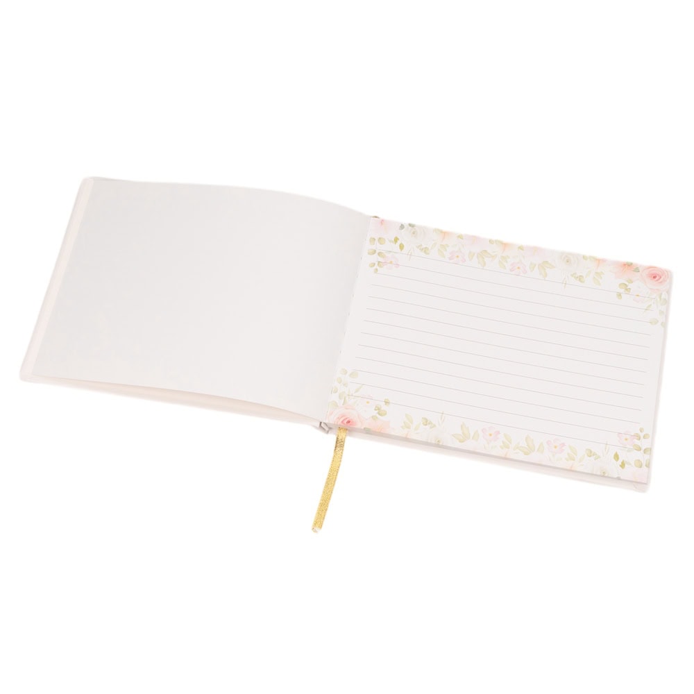 Album pentru invitați model floral - Alb - CraftUp