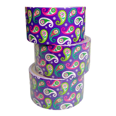 Bandă adezivă cu model - floricele colorate 4.8cm x 5m